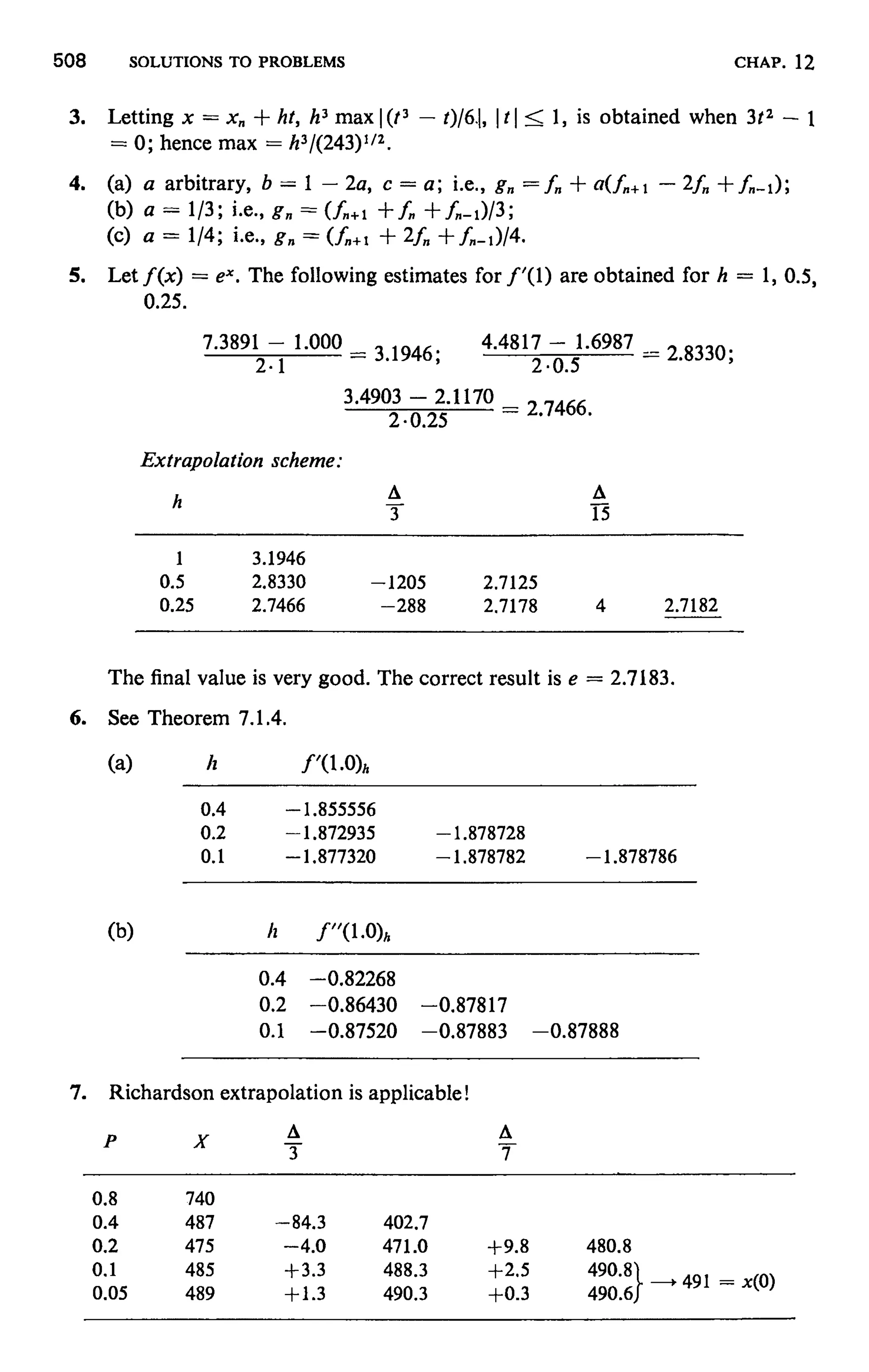 Numerical methods