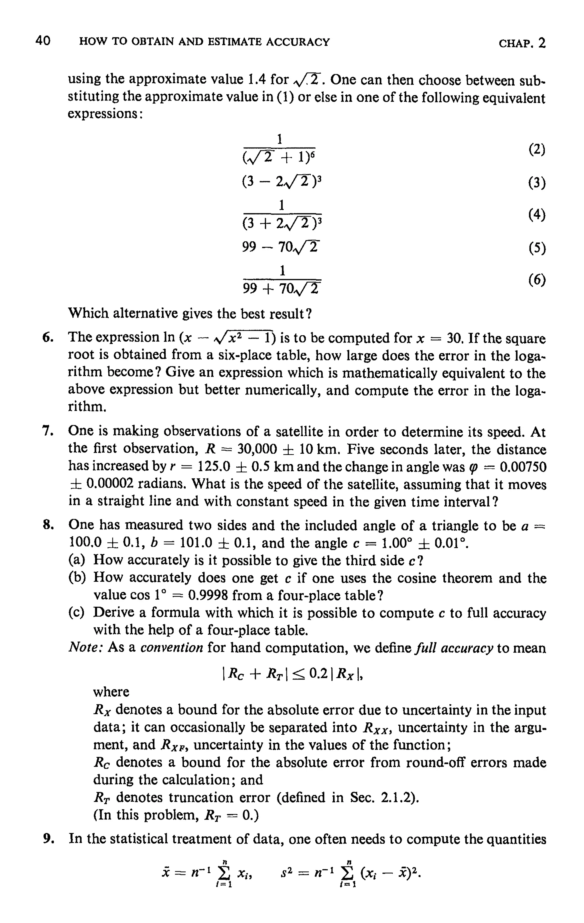 Numerical methods