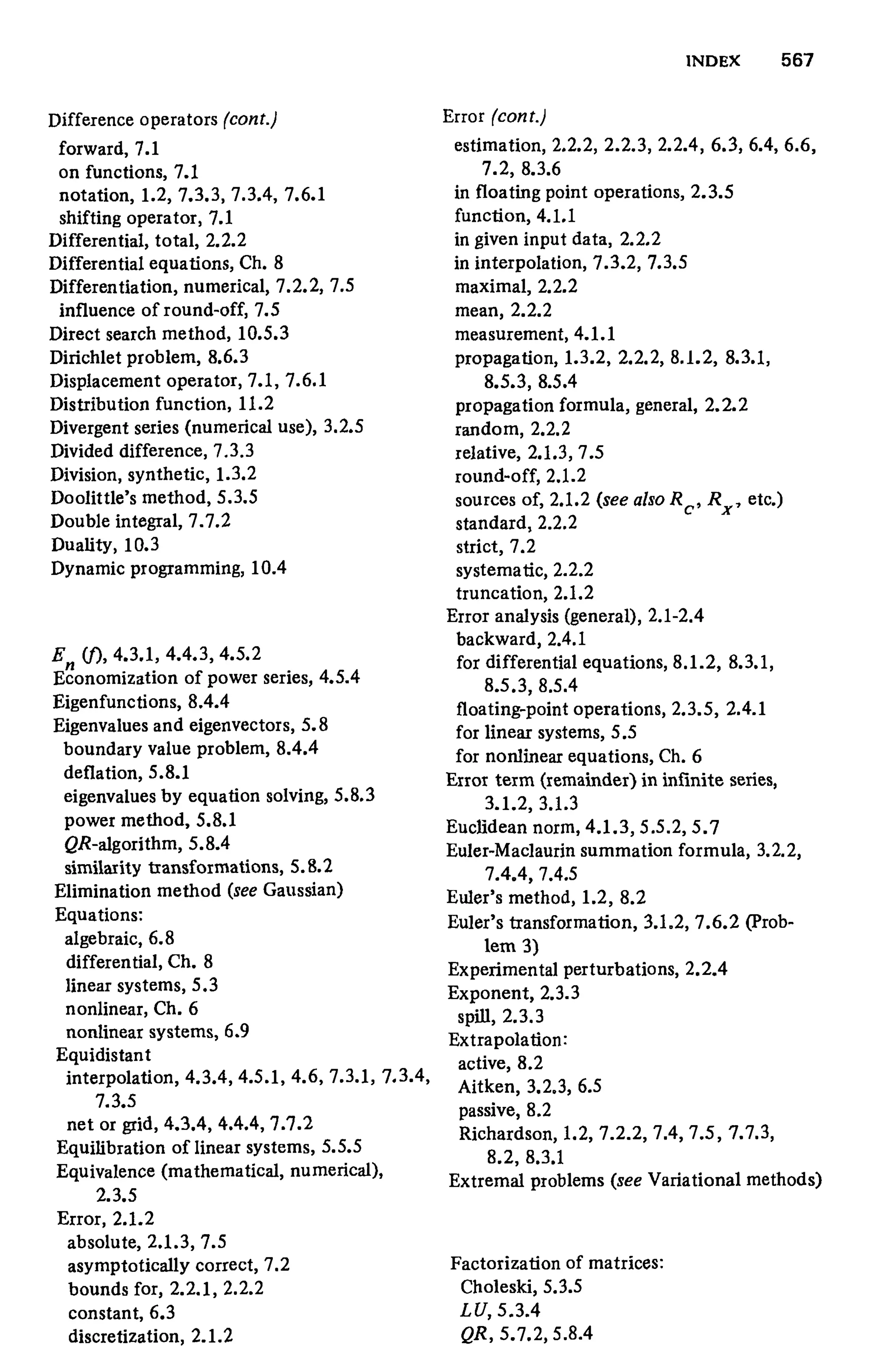 Numerical methods