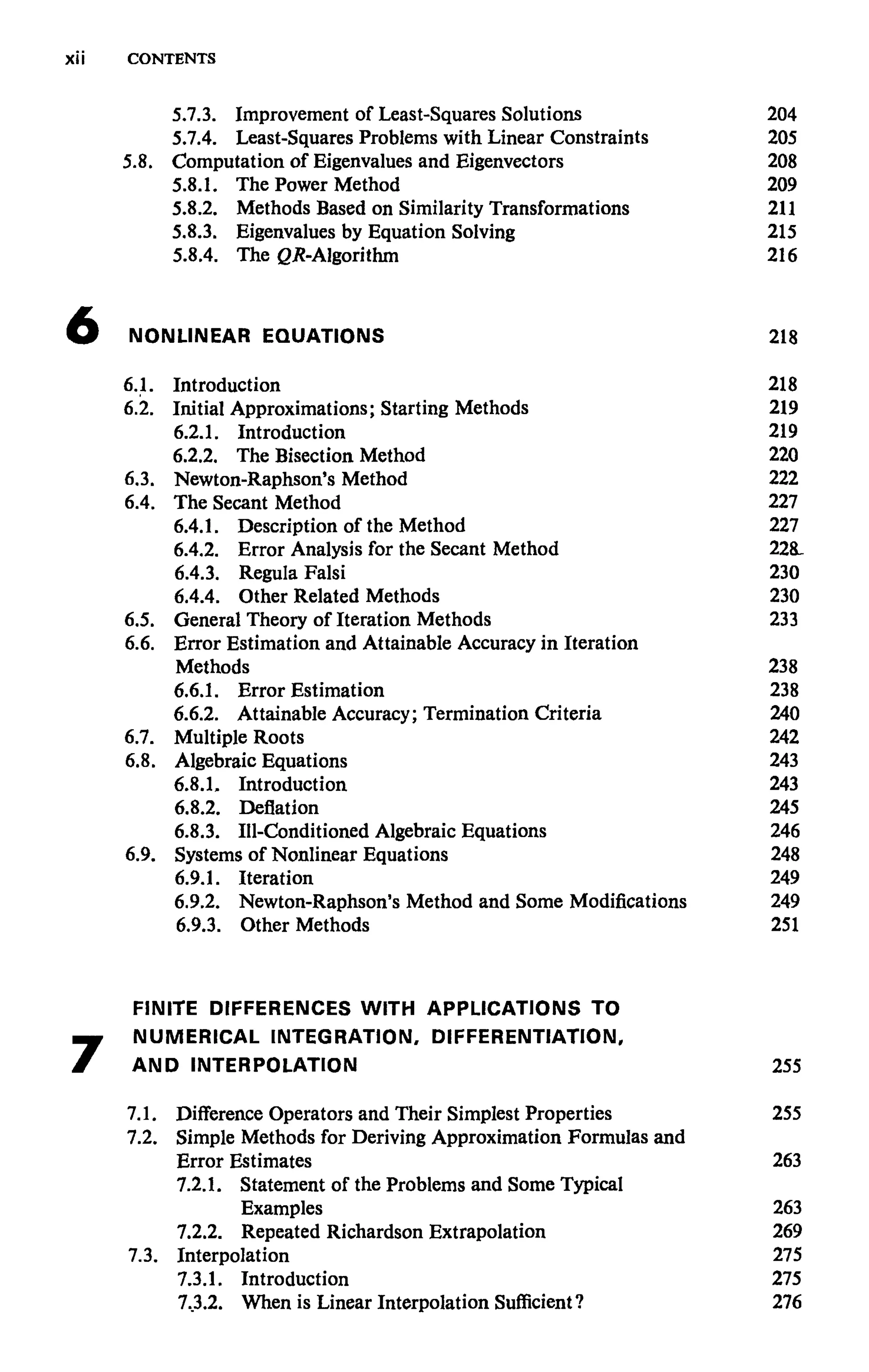 Numerical methods