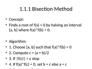 Numerical Methods and Analysis SY 202666 | PPTX