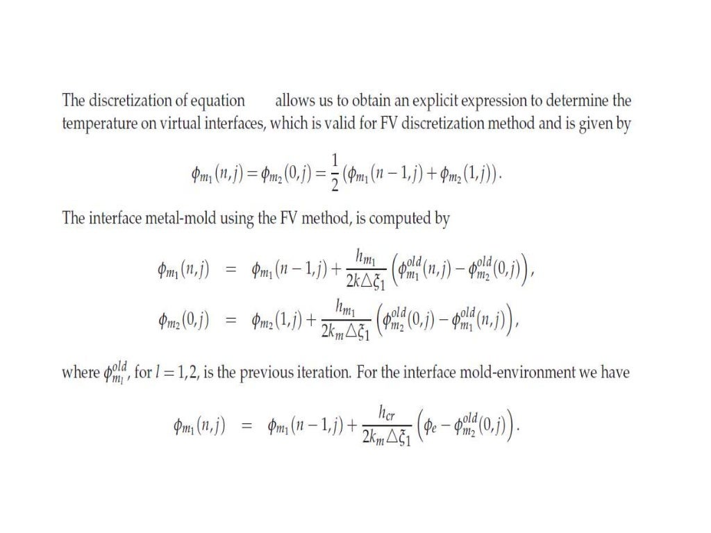 Numerical methods for 2 d heat transfer