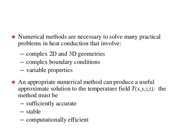 Numerical Methods For 2 D Heat Transfer