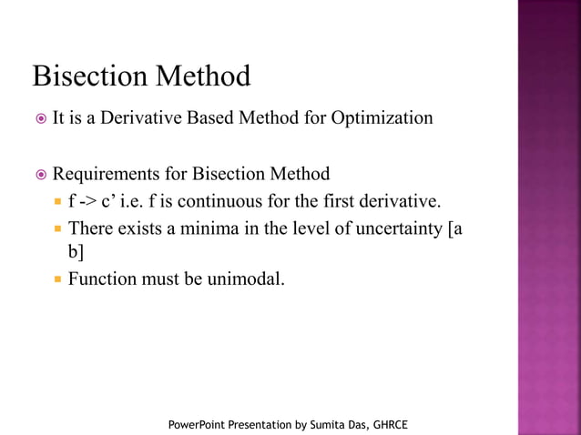 Numerical on bisection method | PPT | Free Download