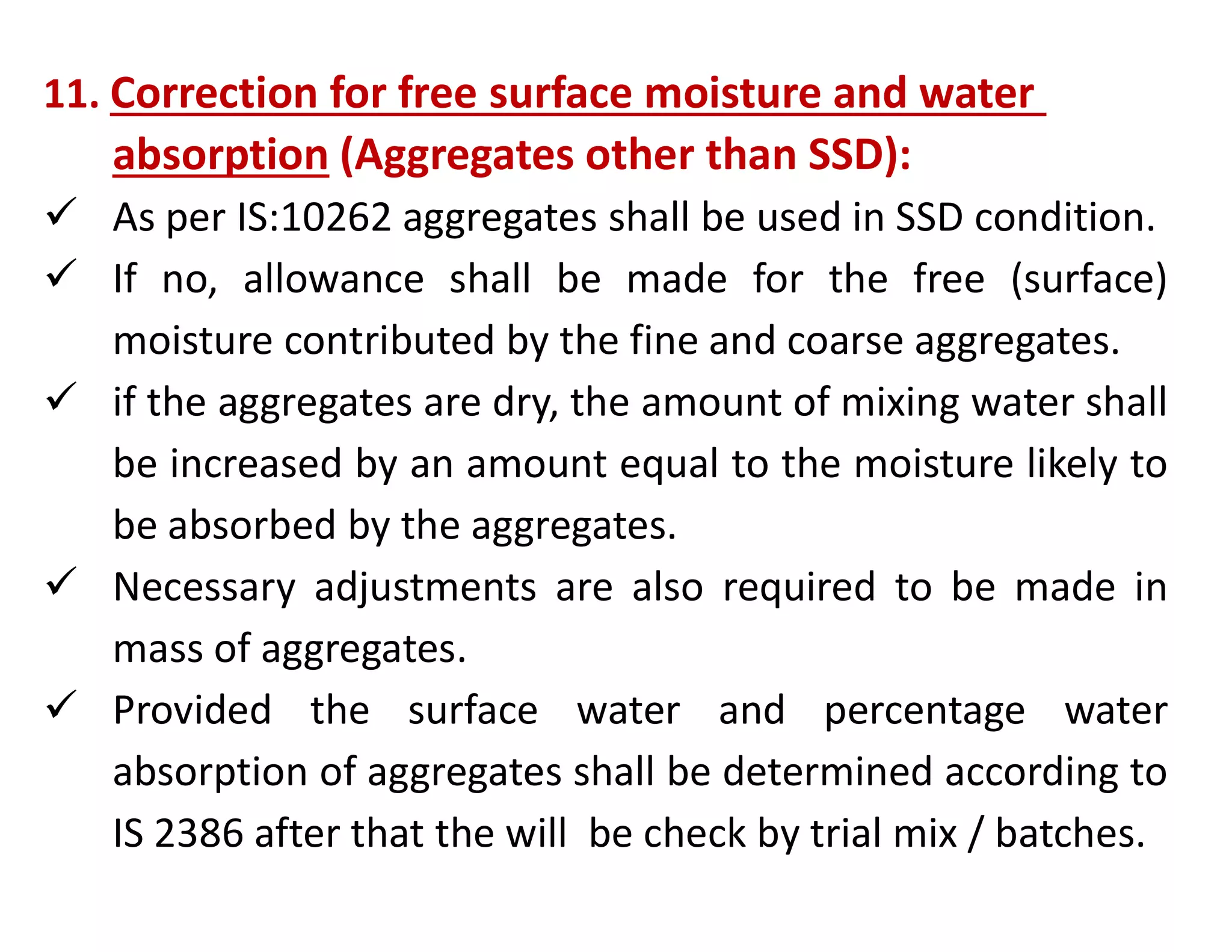 Is Code 10262 Numerical problem on concrete mix design by is 10262(2009) method | PDF