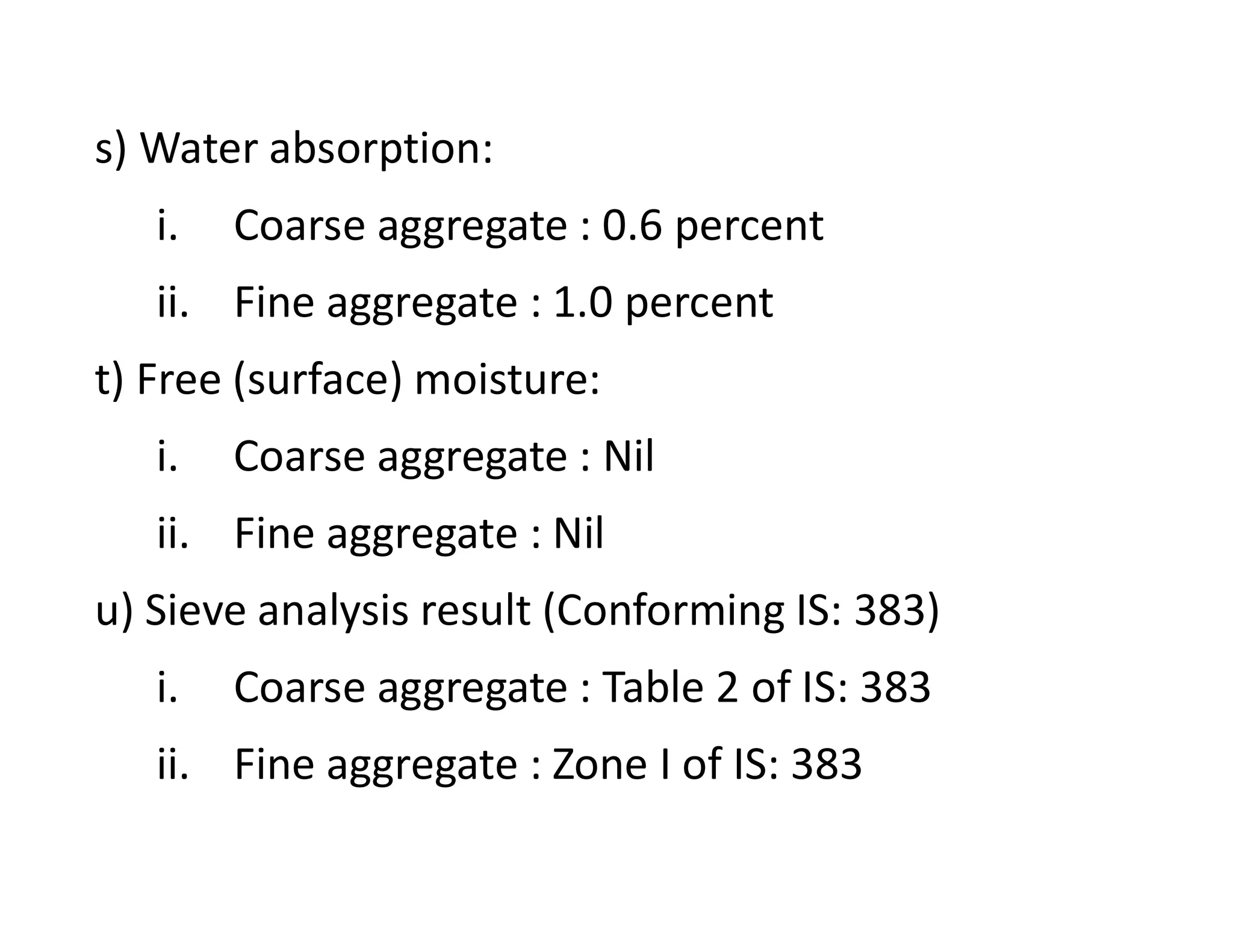 Numerical problem on concrete mix design by is 10262(2009) method PPT