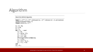 Conjugate Gradient for Normal Equations and Preconditioning