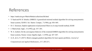Conjugate Gradient for Normal Equations and Preconditioning
