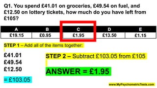 Numerical Answers Examples Numerical Reasoning Test Questions and Answers PDF | PPTX