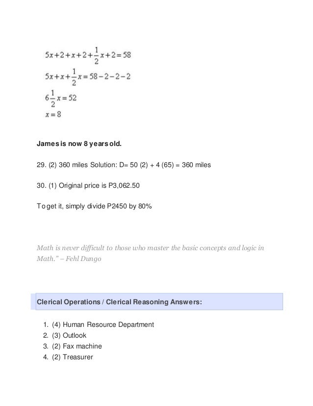 Numerical reasoning test samples