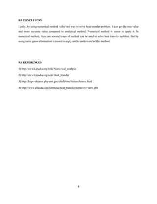 Numerical report gauss | PDF