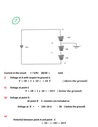 Basic electronics Solid State BL therage Numerical Problems | PDF