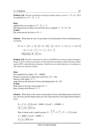 Physics Notes: Solved numerical of Physics first year | PDF