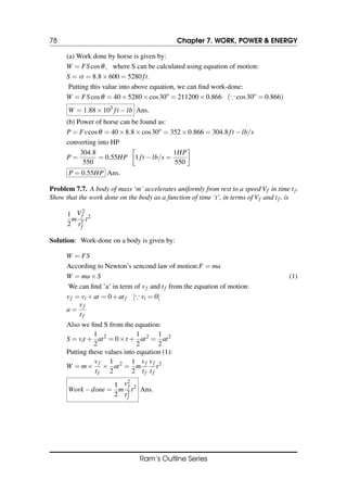 Physics Notes: Solved numerical of Physics first year | PDF