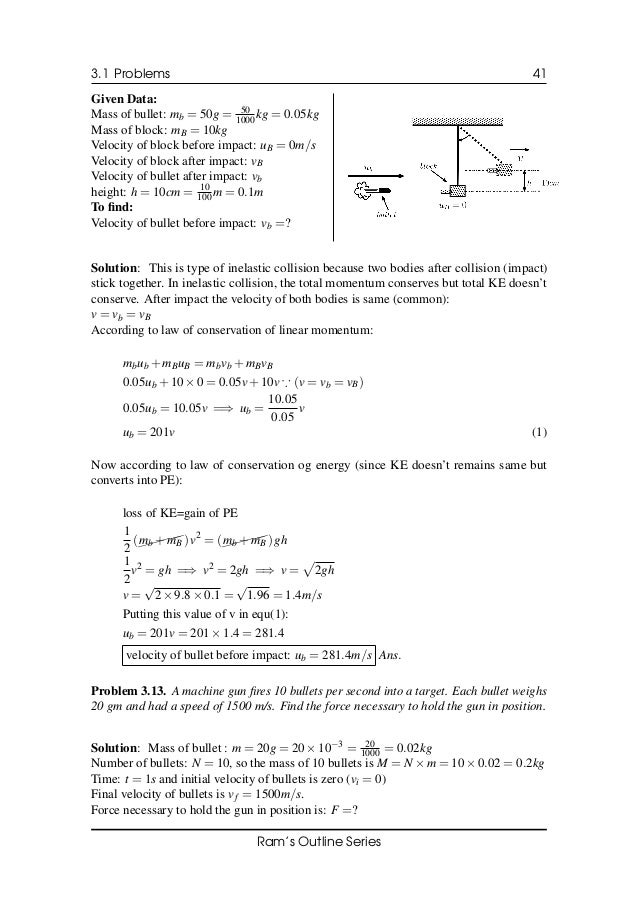 Physics Notes Solved Numerical Of Physics First Year