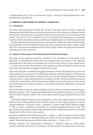 Numerical simulation of laterally loaded pile | PDF