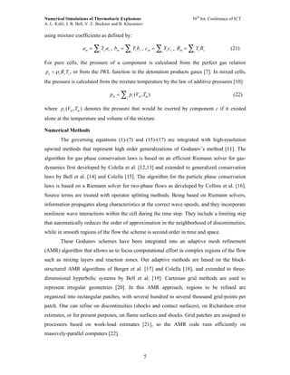 NUMERICAL SIMULATIONS OF THERMOBARIC EXPLOSIONS