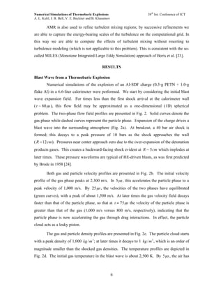 NUMERICAL SIMULATIONS OF THERMOBARIC EXPLOSIONS