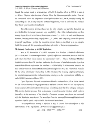 NUMERICAL SIMULATIONS OF THERMOBARIC EXPLOSIONS