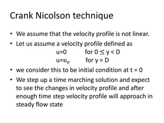 Crank Nicolson technique