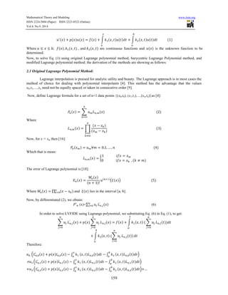 Numerical solution of linear volterra fredholm integro- | PDF
