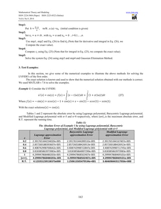 Numerical solution of linear volterra fredholm integro- | PDF