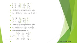 Numerical solution of system of linear equations | PPTX