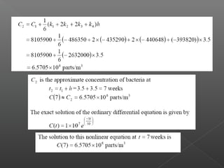 Numerical solution using runge kutta with programming in c++ | PPT