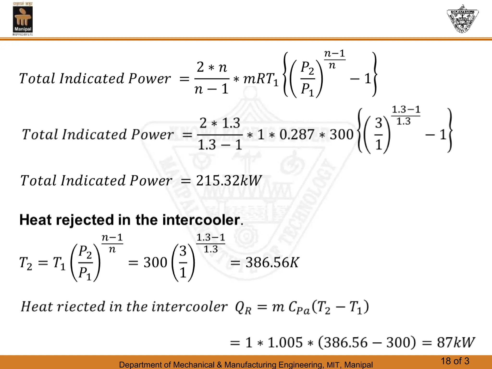 Department of Mechanical & Manufacturing Engineering, MIT, Manipal 18 of 3
 