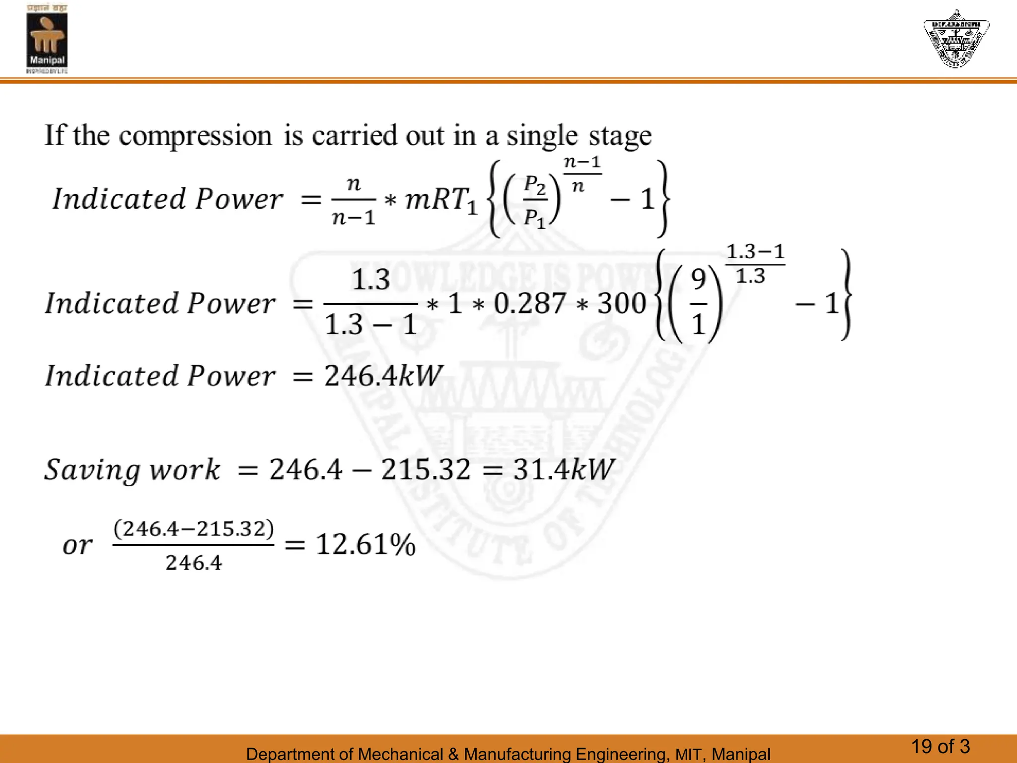 Department of Mechanical & Manufacturing Engineering, MIT, Manipal 19 of 3
 