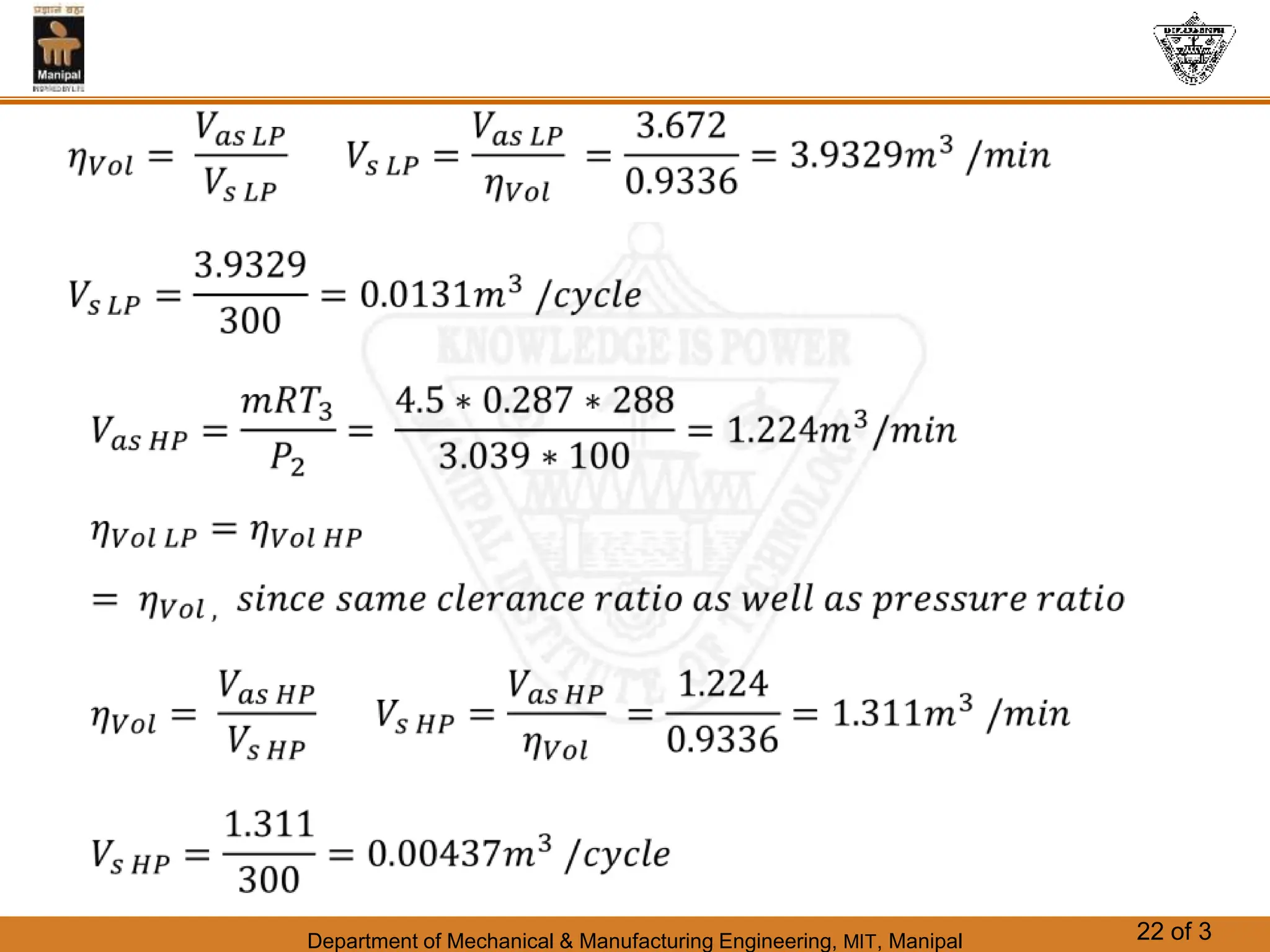 Department of Mechanical & Manufacturing Engineering, MIT, Manipal 22 of 3
 