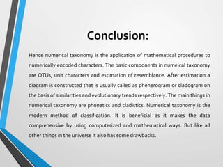 Numerical taxonomy | PPTX