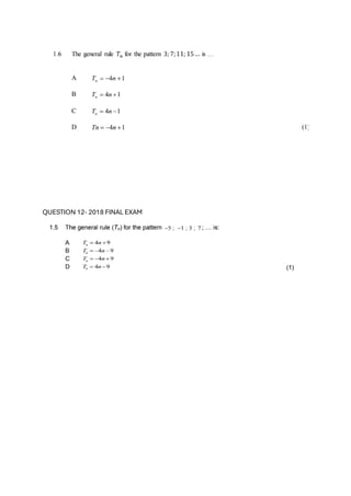 QUESTION 12- 2018 FINAL EXAM
 