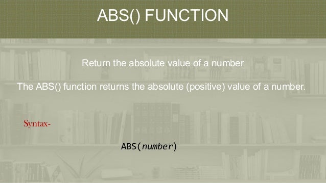 Numeric Functions In Sql Oracle