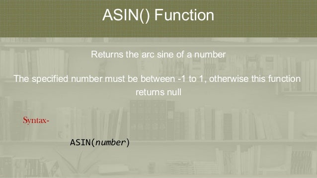 Numeric Functions In Sql Oracle