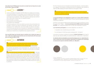LE NUMÉRIQUE DÉROUTANT Bpifrance Le Lab 79
La société américaine Autodesk est identifiée par les professionnels
du bâtiment comme le « Google potentiel » dans ce secteur. Autodesk est
expert des logiciels de conception et de modélisation.   B. Delcambre.
Pour imposer ses logiciels sur les imprimantes 3D - qui tournent avec des
systèmes propriétaires pour l’instant - Autodesk s’est lancé dans une stratégie
open source.
On veut imiter Google, qui est parvenu ainsi à diffuser Android    (2)
, décrypte
lePDG. (3)
IlvientmêmedelancerSpark,sapropreimprimante« ouverte »,comme
Google l’avait fait avec sa gamme de terminaux Nexus. En Grande-Bretagne,
Autodesk participe au financement aux côtés de l’État, de la mise en place du
BIM et PLM dans les entreprises du bâtiment. Les concurrents de Autodesk
sont américains et allemands, le français Dassault Système également expert
deslogicielsdeconceptionetdemodélisationnesepositionnepassurlemarché
du bâtiment.
AUTODESK
Une nouvelle étape est franchie dans la maîtrise de la chaîne de valeur en
aval : celle de la maîtrise des données pour les imprimantes 3D mais aussi
pour les logiciels BIM et PLM.
Une plate-forme PLM permet de suivre un projet tout au long de son cycle
de vie selon l’approche BIM.
Lascom est éditeur de logiciels de PLM métier et de gestion de processus.
La société développe et commercialise une technologie de PLM qui lui permet
de gérer les processus complexes associés aux documents, aux produits,
aux projets et aux systèmes. Cette offre avancée s’adresse aux secteurs
qui ont des projets critiques avec une capacité de gérer :
• de l’information complexe ;
• les évolutions et les modifications ;
• les risques et les dérapages.
Le PLM se positionne comme une solution au service de la productivité et de
la qualité. Il répond aux enjeux de dispersion des équipes, de respect des
procédures et de maîtrise des coûts et des délais. Au-delà de ces enjeux,
le PLM doit aussi permettre aux entreprises de capitaliser la connaissance
acquise et de consolider les informations et les retours d’expérience de leurs
projets pour conserver leur compétitivité et leur capacité à innover.
LASCOM (1)
(1) Source : www.lascom.fr
(2) Androïd est défini comme étant un ensemble de logiciels destinés à fournir une solution clé en main
pour les appareils mobiles - développé par une start-up et racheté en 2005 par Google.
(3) « Impression 3D, le nouveau visage d’Autodesk », Les Echos ( 24 octobre 2014 ).
En 2014, l’Europe a annoncé l’adoption prochaine de la directive « marchés publics »
sur l’utilisation de processus numériques tels que la modélisation des données du
bâtiment ( BIM, Building Information Model ) pour les appels d’offres.
Les membres de l’UE doivent encourager, spécifier ou rendre obligatoire
d’ici à 2016 l’utilisation du BIM pour les projets de construction et de bâtiments
financés par des fonds publics.  
La Grande-Bretagne rend obligatoire à partir du 1er janvier 2016 l’utilisation
du BIM et d’une plate-forme PLM ( Project / Product Lifecycle Management ) par les
entreprises du bâtiment.
EnFrance,sicesoutilssonteffectivementadoptésparlesmajorsdubâtiment( comme
Bouygues, Vinci, Eiffage… ), ils ne le sont pas par les PME et encore moins par
les TPE ( ces 2 catégories totalisant 98 % du tissu des entreprises du secteur ).
Les 2 barrières principales pour rendre obligatoires ces outils sont :
•	 l’acquisition des compétences pour les utiliser ;
•	 le coût évalué à 10 000 € par poste ( investissement + formation).
Les acteurs du secteur du bâtiment soulignent l’intérêt technique de la mise en
place de cette démarche BIM qu’ils soient architectes, constructeurs, mainteneurs.
Au-delàdecetteincontestableavancéetechnologiquepourun« objetbâtiment »
dont la durée de vie est de plusieurs décennies, les apports du numérique
se mesureront aussi en données traitées, en « Big data ».
 