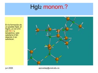 Hgi2 Chemistry, coordination number (spanish) | PPT