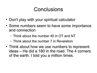 Conclusion Numbers Numerology | PPT