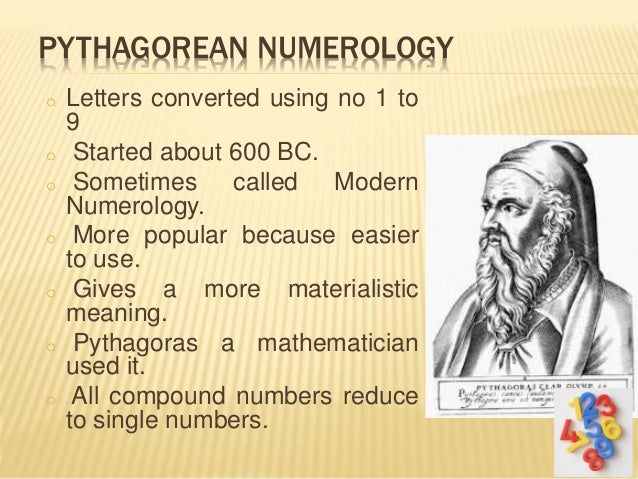 Pythagorean Numerology Chart