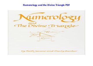 Numerology and the Divine Triangle PDF
 