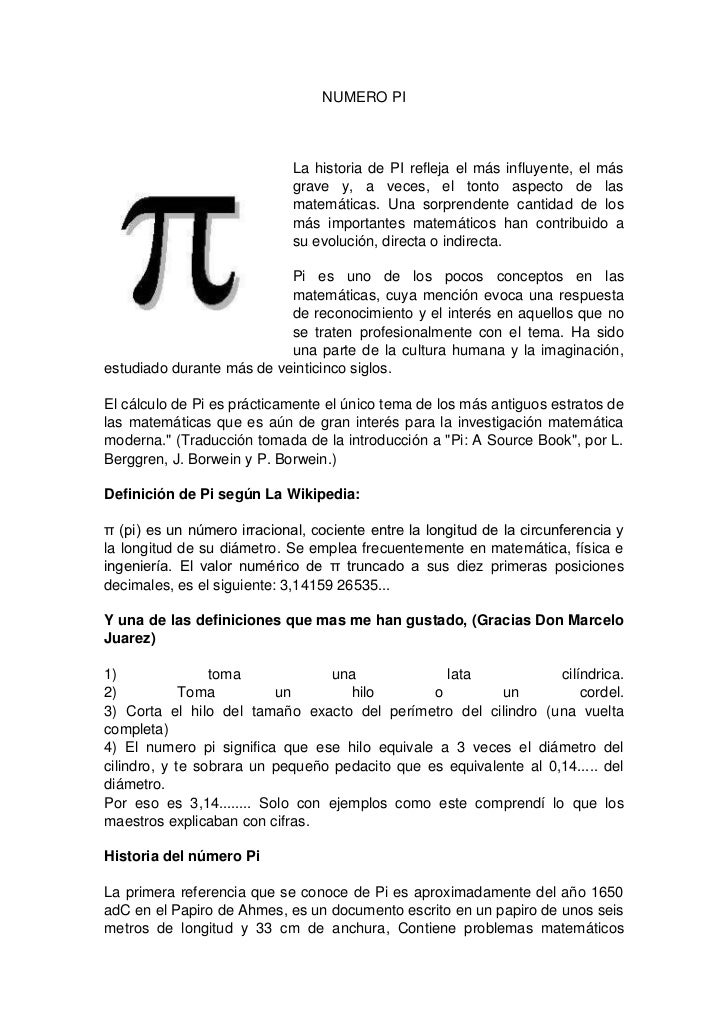 NUMERO PI NUMERO PI