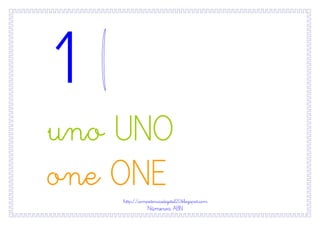 uno UNO
one ONE
    http://competenciadigital20.blogspot.com
               Números ABN
 