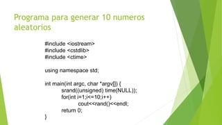Numeros aleatorios | PPTX