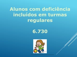 Alunos com deficiência
incluídos em turmas
regulares
6.730

http://www.ofuxico.com.br/img/upload/noticias/2005/11/02/12003_36.jpg

 