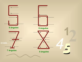 013456… 1 2 4 5 5 ángulos 6 ángulos 7 ángulos 8 ángulos 