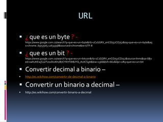 Numeros binarios y decimales | PPTX