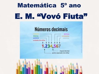 Matemática 5º ano
E. M. “Vovó Fiuta”
 