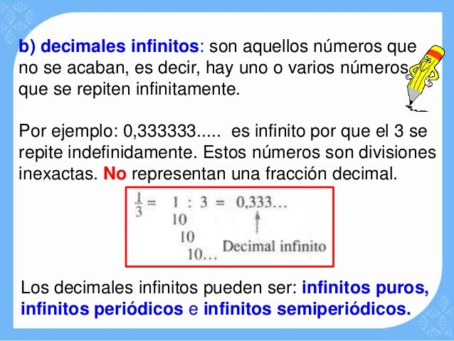 Clasificacion De Numeros Decimales