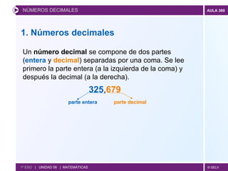 NUMEROS DECIMALES CONSTRUCCIÓN Y TRATAMIENTO DE DICHAS EXPRESIONES ...