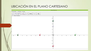UBICACIÓN EN EL PLANO CARTESIANO
 